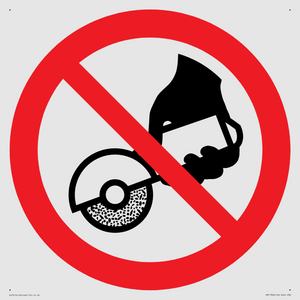 Prohibition: Do not use with hand-held grinding machine
